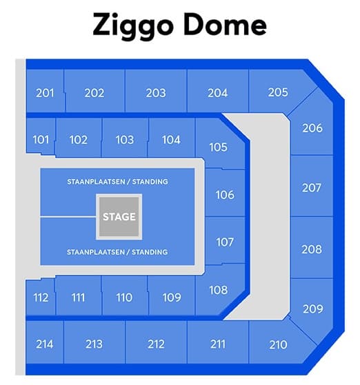 Ziggo Dome — Zaalplan